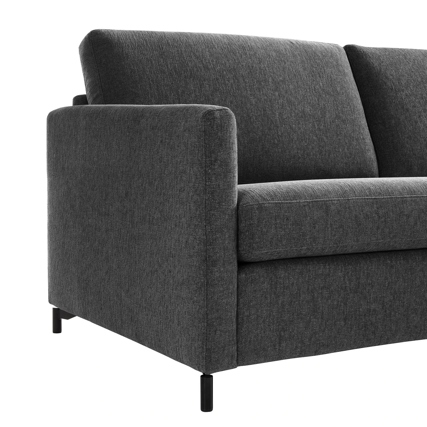 Fredriks Ecksofa Cipo I - Schwarz meliert - Longchair davorstehend rechts 13 Fredriks Ecksofa Cipo I - Schwarz meliert - Longchair davorstehend rechts – Bild 13