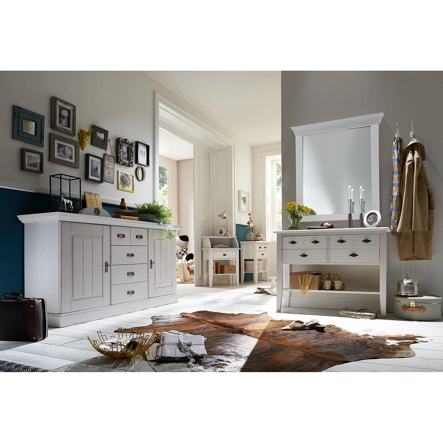 Maison Belfort Konsolentisch Bergen I - Kiefer massiv - Kiefer Weiß - Breite: 102 cm 2 Maison Belfort Konsolentisch Bergen I - Kiefer massiv - Kiefer Weiß - Breite: 102 cm – Bild 2