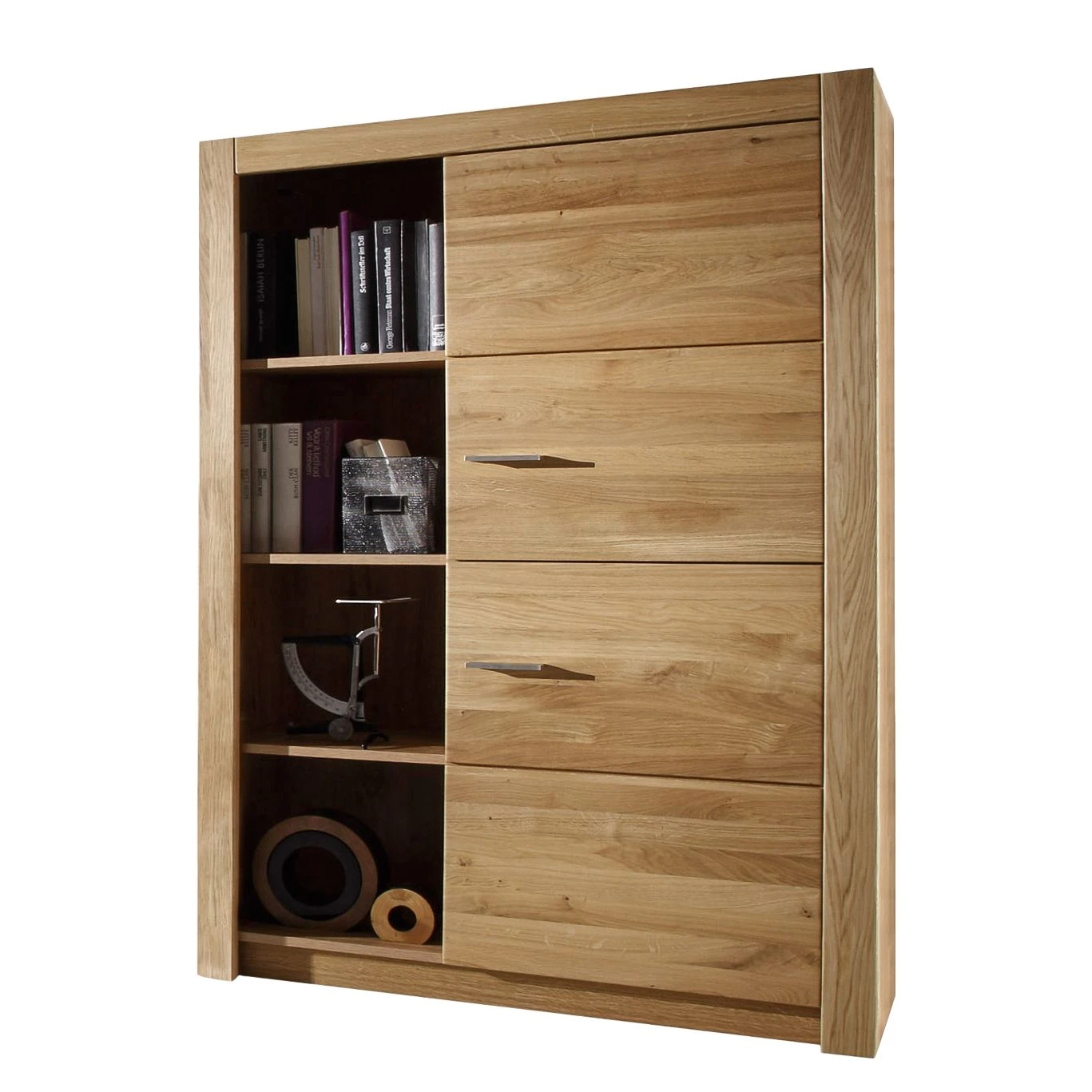 Naturoo Hochkommode Floriano - Asteiche teilmassiv 1 Naturoo Hochkommode Floriano - Asteiche teilmassiv