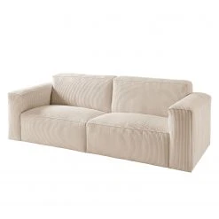 Ars Natura 3-Sitzer Sofa LORALAI - Cordstoff Lola: Creme