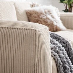 Ars Natura 2-Sitzer Sofa LORALAI - Cordstoff Lola: Creme -Wohnzimmermöbel boutique en ligne 1000123345 180928 15260938 GALLERYIMAGES P000000001000123345