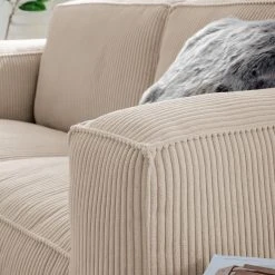 Ars Natura 2-Sitzer Sofa LORALAI - Cordstoff Lola: Creme -Wohnzimmermöbel boutique en ligne 1000123345 180928 15261043 GALLERYIMAGES P000000001000123345