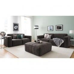 Jack & Alice Polstergarnitur Greenwich (3-2-Ho.) - Grau / Braun -Wohnzimmermöbel boutique en ligne 1000123461 181011 09372268 MOOD GALLERYIMAGES P000000001000123461 mood