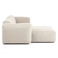 Studio Copenhagen Ecksofa HUDSON 1,5-Sitzer mit Longchair - Webstoff Saia: Beige - Longchair davorstehend links -Wohnzimmermöbel boutique en ligne 1000123836 190916 13150900017 DETAILS P000000001000123836 1