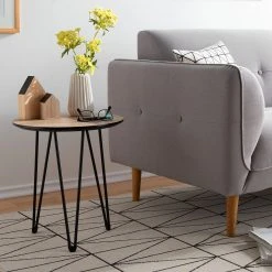 Mørteens Beistelltisch Kess l - Eiche Dekor Hellbraun / Schwarz -Wohnzimmermöbel boutique en ligne 1000125122 190304 16574100001 MOOD GALLERYIMAGES P000000001000125122 mood