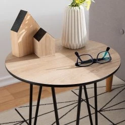 Mørteens Beistelltisch Kess l - Eiche Dekor Hellbraun / Schwarz -Wohnzimmermöbel boutique en ligne 1000125122 190304 16574100002 GALLERYIMAGES P000000001000125122