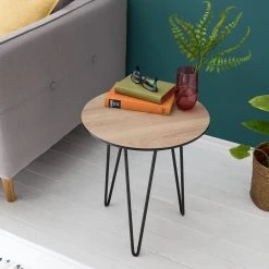 Mørteens Beistelltisch Kess l - Eiche Dekor Hellbraun / Schwarz -Wohnzimmermöbel boutique en ligne 1000125122 190315 09501500002 GALLERYIMAGES P000000001000125122