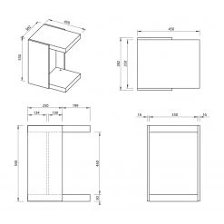 Temahome Beistelltisch Klaus - Beton Dekor / Schwarz -Wohnzimmermöbel boutique en ligne 1000126110 180723 13470623 GALLERYIMAGES P000000001000126110