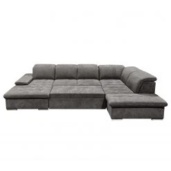 Fredriks Wohnlandschaft San Benito - Microfaser Ranu: Steingrau - Longchair davorstehend links / Ottomane rechts -Wohnzimmermöbel boutique en ligne 1000127680 180820 132106799 GALLERYIMAGES P000000001000127680