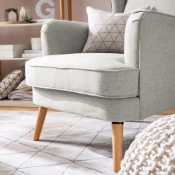 Jack & Alice Ohrensessel Limeri - Filz Blix: Hellgrau - Ohne Hocker -Wohnzimmermöbel boutique en ligne 1000127969 200513 12344500009 DETAILS P000000001000127969