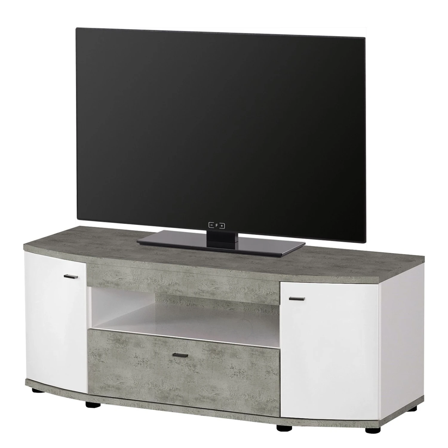 Fredriks TV-Lowboard Karlsburg - Weiß / Beton Dekor 1 Fredriks TV-Lowboard Karlsburg - Weiß / Beton Dekor