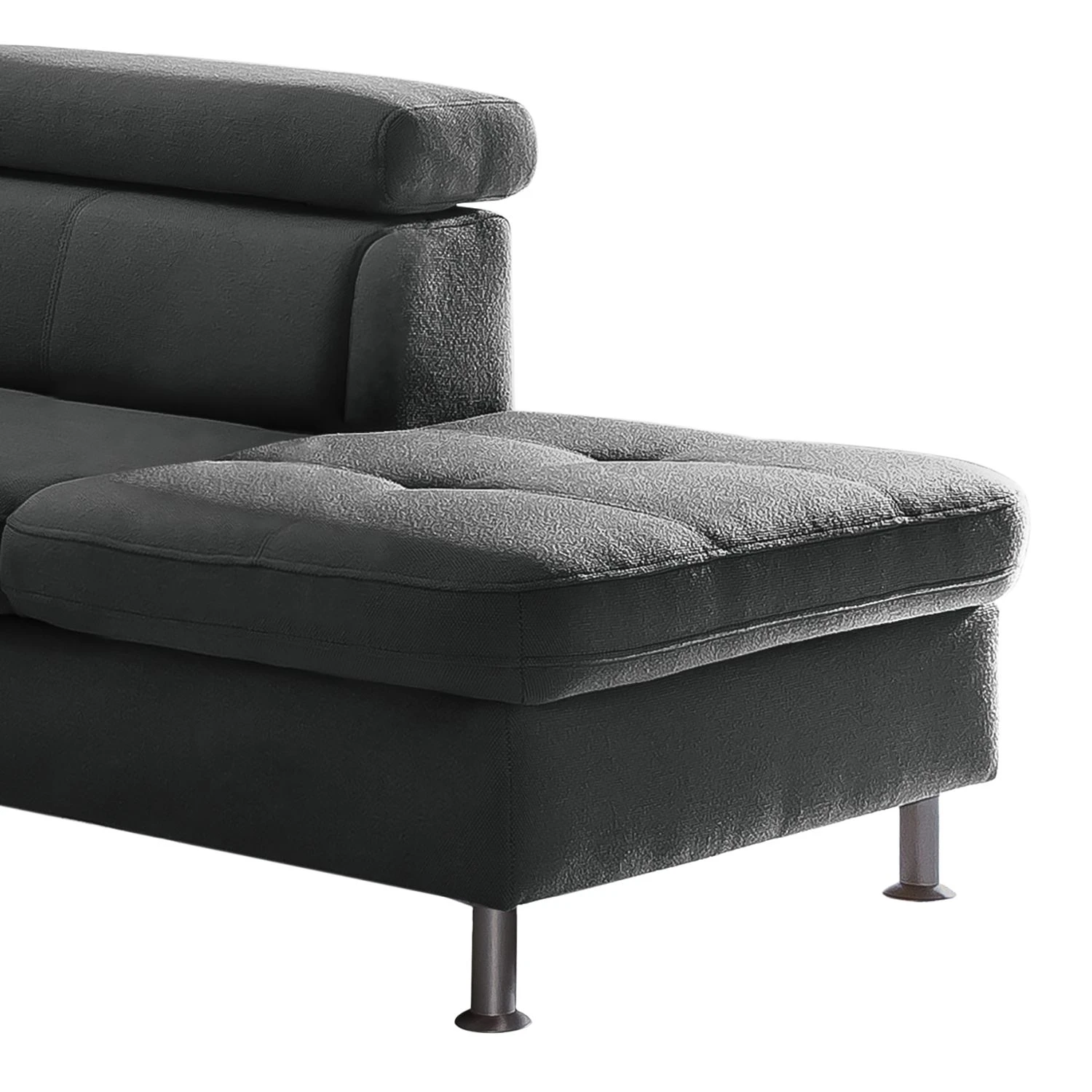 Loftscape Wohnlandschaft Rivas - Dunkelgrau - Longchair davorstehend links / Ottomane rechts - Mit Schlaffunktion 6 Loftscape Wohnlandschaft Rivas - Dunkelgrau - Longchair davorstehend links / Ottomane rechts - Mit Schlaffunktion – Bild 6