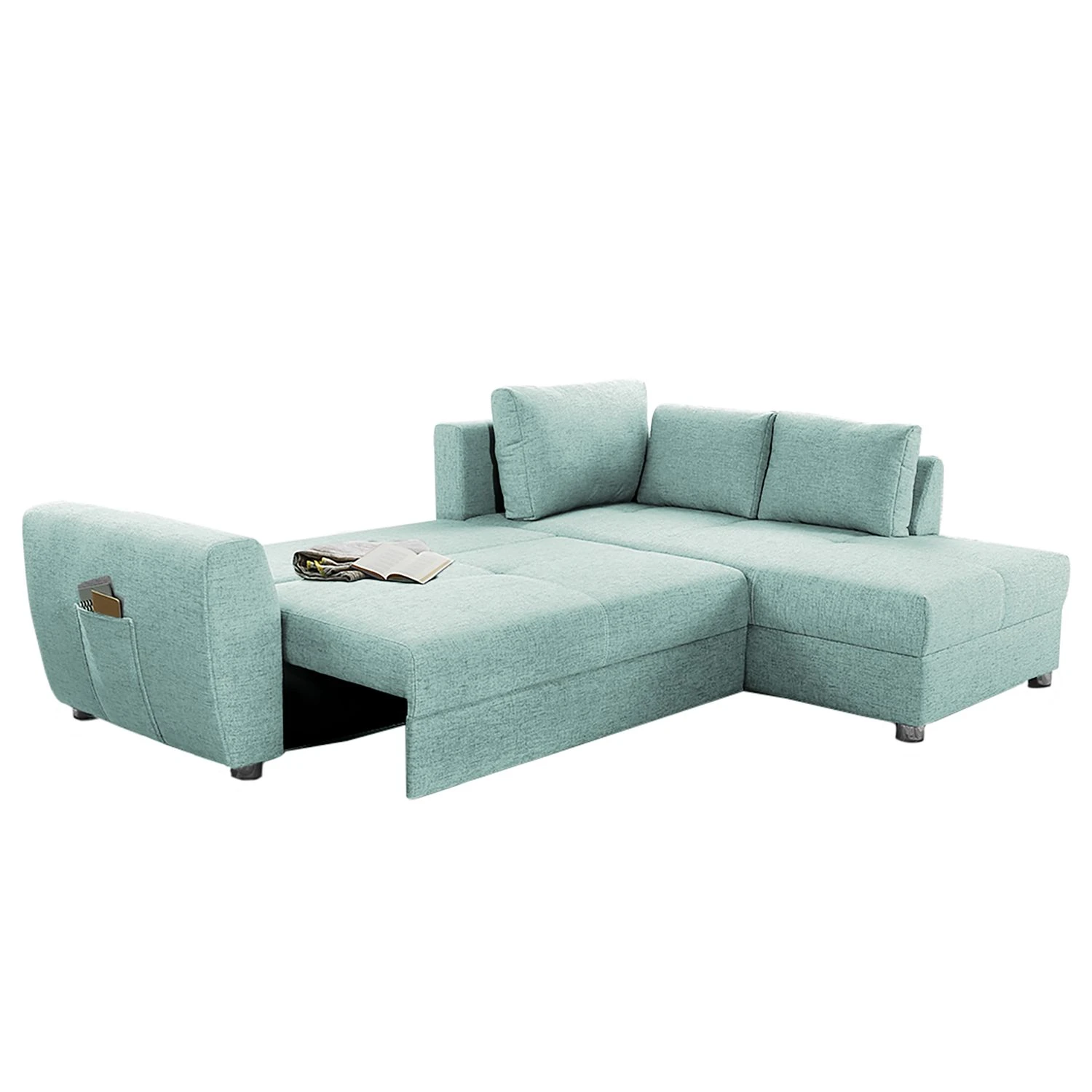 Fredriks Ecksofa Camargo - Strukturstoff - Mint 4 Fredriks Ecksofa Camargo - Strukturstoff - Mint – Bild 4