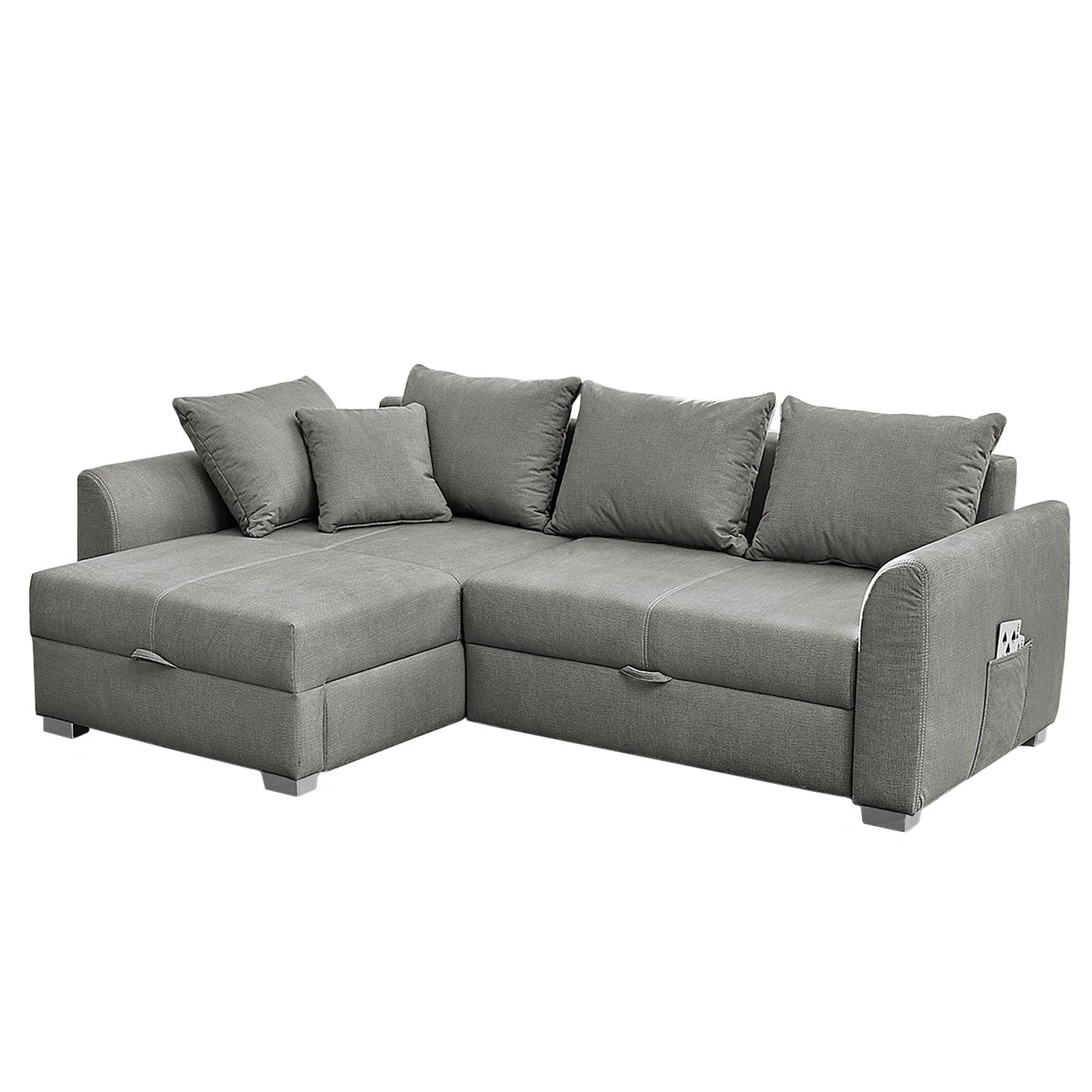 Fredriks Ecksofa Jaru II - Microfaser - Grau 1 Fredriks Ecksofa Jaru II - Microfaser - Grau