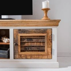 Maison Belfort TV-Lowboard Newhaven - Mango teilmassiv - Mango / Weiß 21 Maison Belfort TV-Lowboard Newhaven - Mango teilmassiv - Mango / Weiß -Wohnzimmermöbel boutique en ligne 1000128941 200122 18404000003 DETAILS P000000001000128941