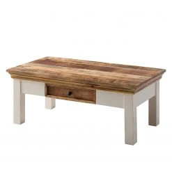 Maison Belfort Couchtisch Newhaven - Mango massiv - Mango / Weiß