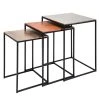 Kare Design Beistelltisch Loft Square (3er-Set) - Aluminium / Stahl - Schwarz