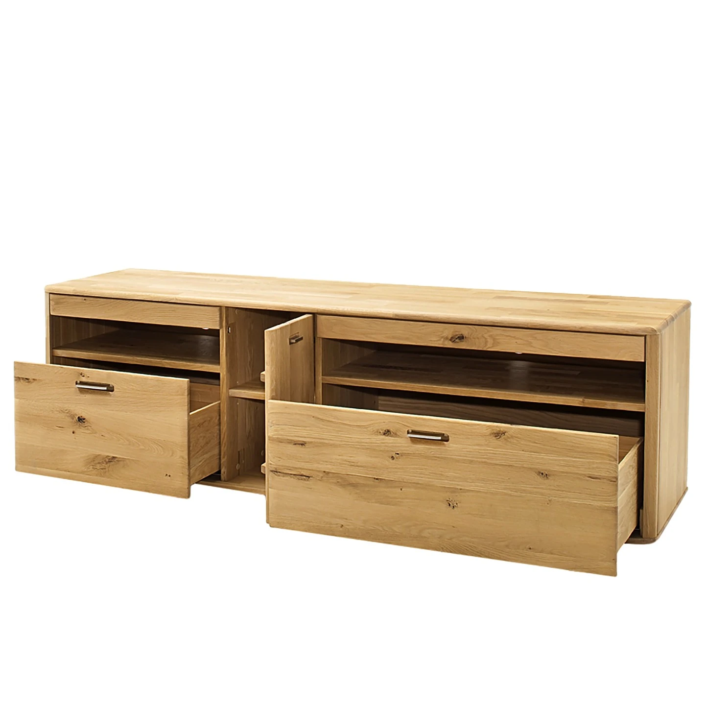 Naturoo TV-Lowboard Forge - Eiche teilmassiv - Balkaneiche Bianco / Eiche Bianco - Breite: 186 cm 3 Naturoo TV-Lowboard Forge - Eiche teilmassiv - Balkaneiche Bianco / Eiche Bianco - Breite: 186 cm – Bild 3