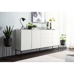 Fredriks Sideboard Zaddy I - Weiß / Schwarz -Wohnzimmermöbel boutique en ligne 1000134689 210426 15153000009 MOOD DETAILS P000000001000134689 mood