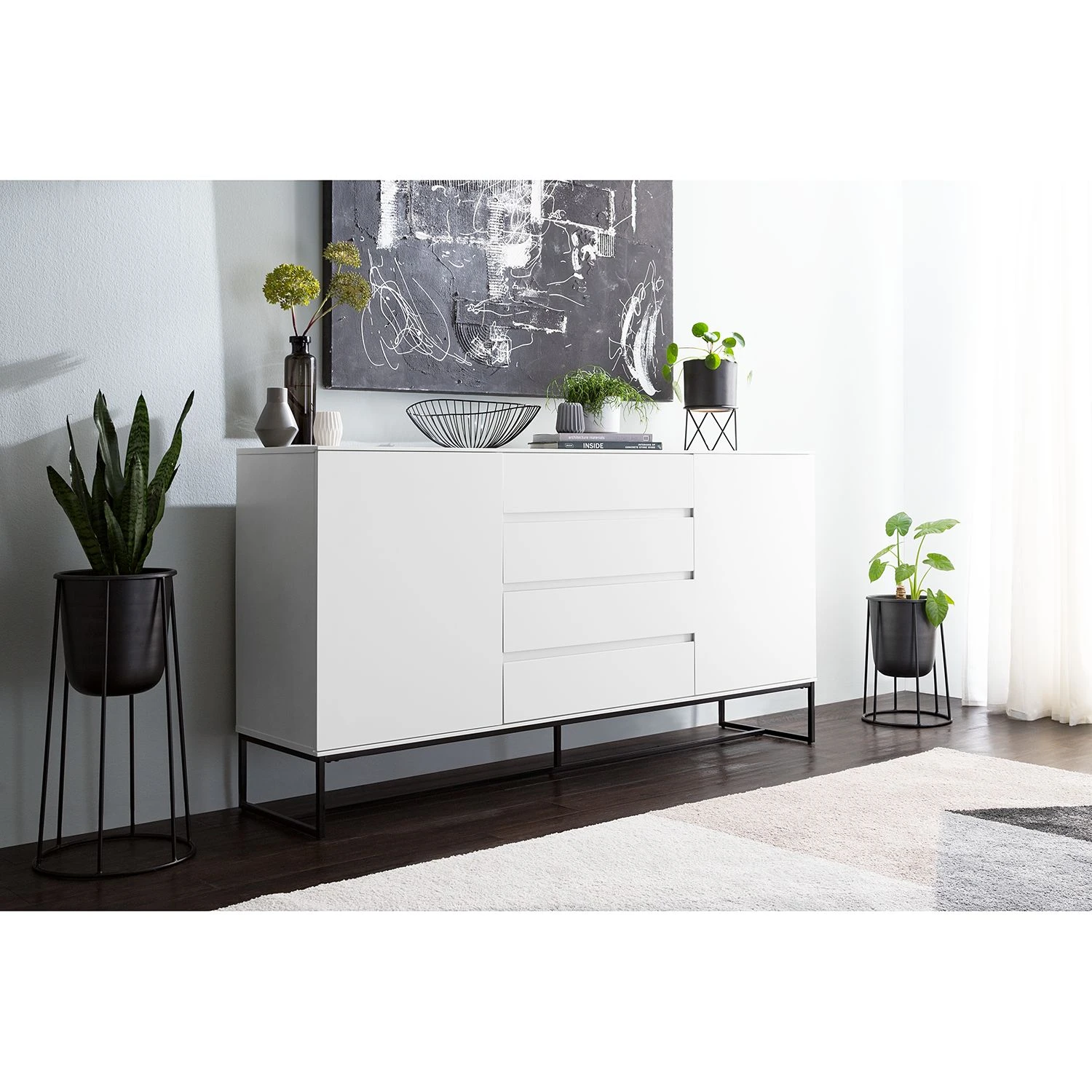 Fredriks Sideboard Zaddy II - Weiß 2 Fredriks Sideboard Zaddy II - Weiß – Bild 2