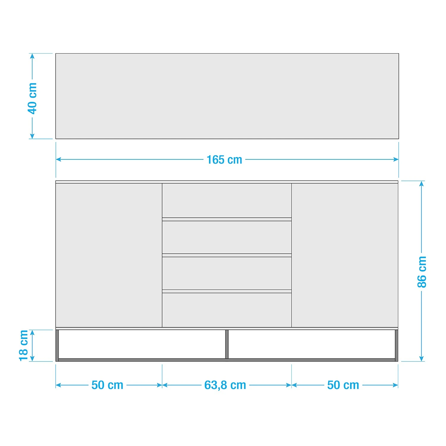 Fredriks Sideboard Zaddy II - Weiß 13 Fredriks Sideboard Zaddy II - Weiß – Bild 13