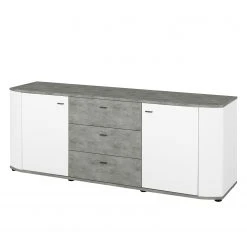 Fredriks Sideboard Karlsburg - Weiß / Beton Dekor
