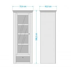 Fredriks Standvitrine Lorida - Kiefer Weiß Dekor / Eiche Dekor 5 Fredriks Standvitrine Lorida - Kiefer Weiß Dekor / Eiche Dekor -Wohnzimmermöbel boutique en ligne 1000135248 191023 08592400035 SKETCH DETAILS P000000001000135248 sketch