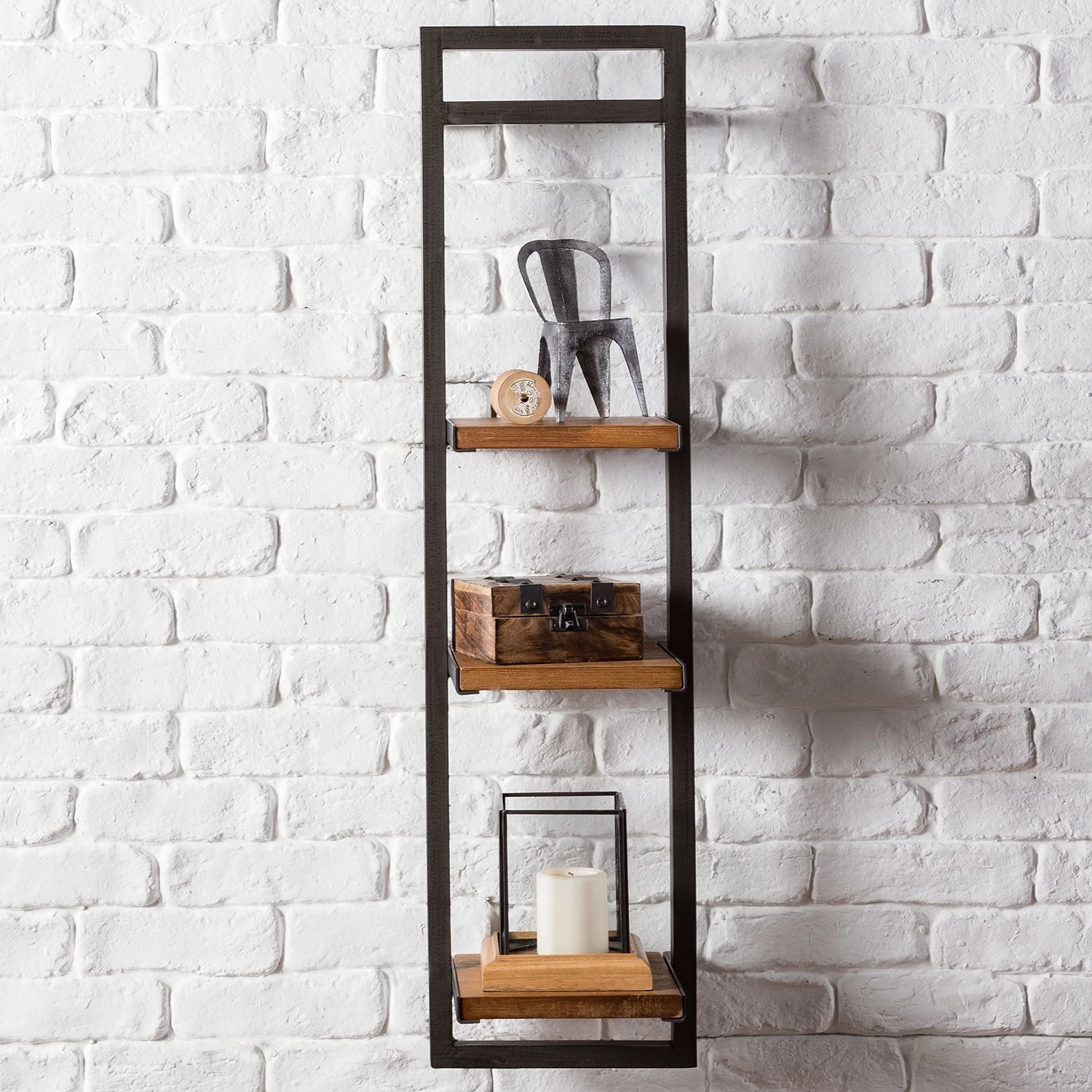 Ars manufacti Wandregal-Set Manchester (3-teilig) - Akazie massiv / Metall - Akazie / Anthrazit 8 Ars manufacti Wandregal-Set Manchester (3-teilig) - Akazie massiv / Metall - Akazie / Anthrazit – Bild 8