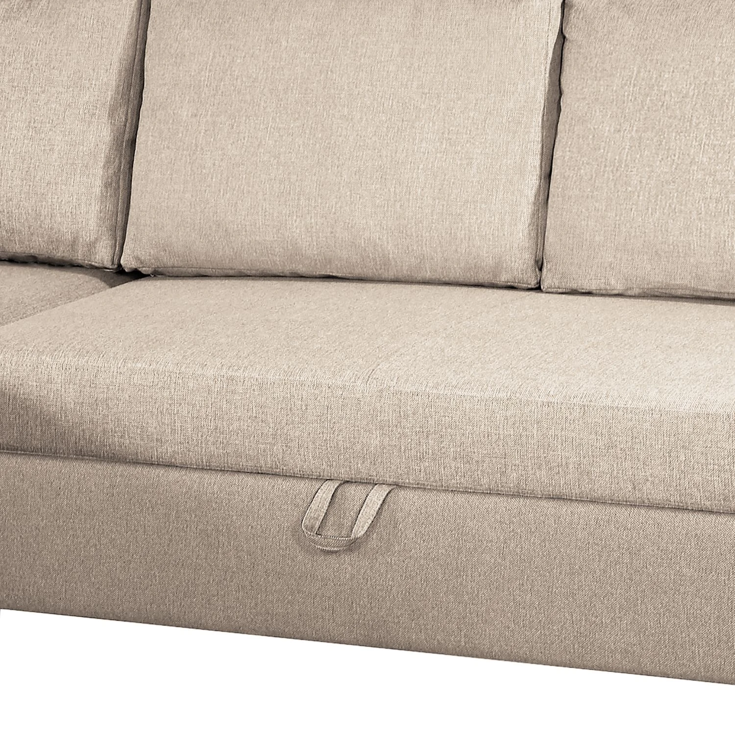 Loftscape Ecksofa Rufus - Webstoff - Kaschmir - Longchair davorstehend links 5 Loftscape Ecksofa Rufus - Webstoff - Kaschmir - Longchair davorstehend links – Bild 5