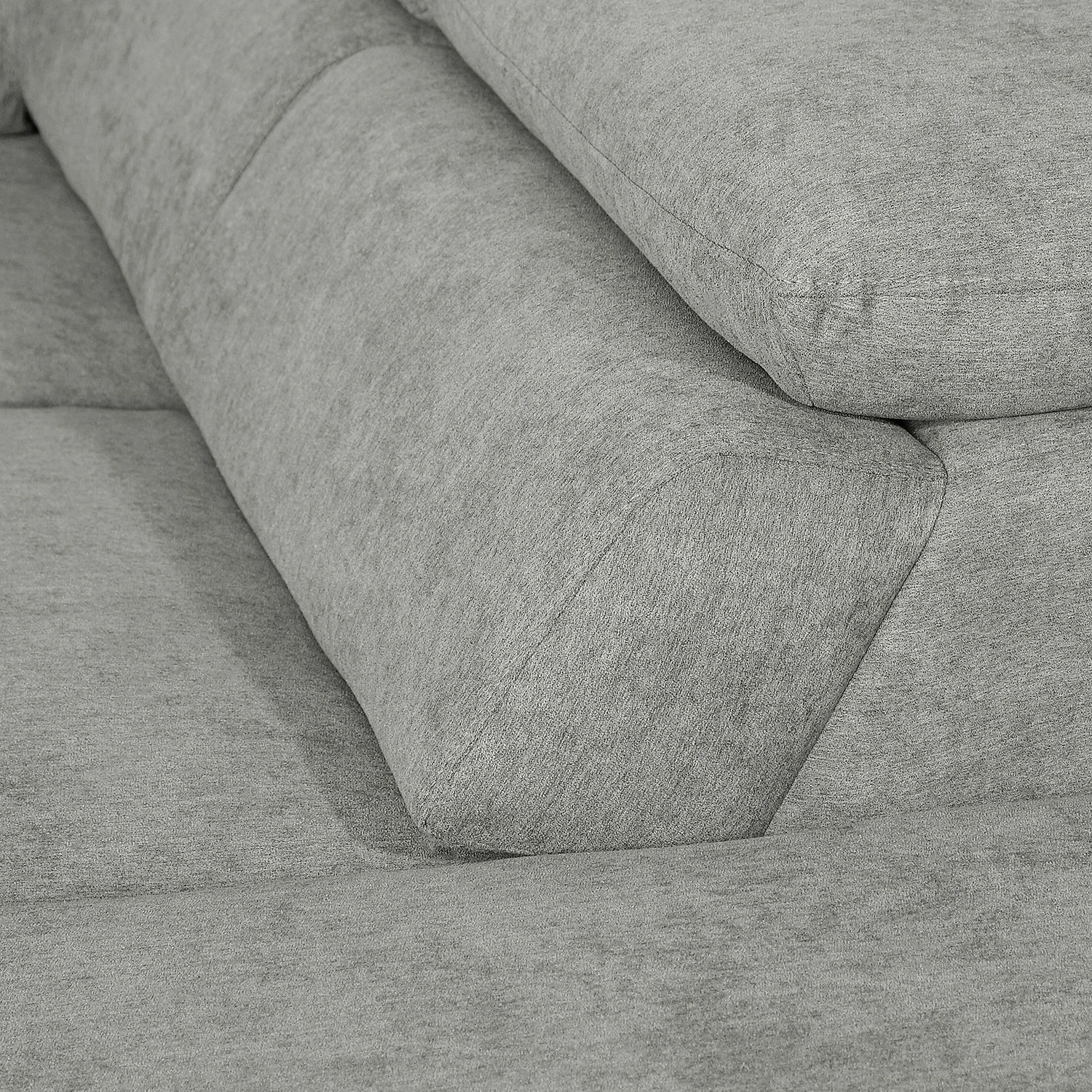 Loftscape Ecksofa Astoria - Webstoff - Grau - Ottomane davorstehend rechts 9 Loftscape Ecksofa Astoria - Webstoff - Grau - Ottomane davorstehend rechts – Bild 9