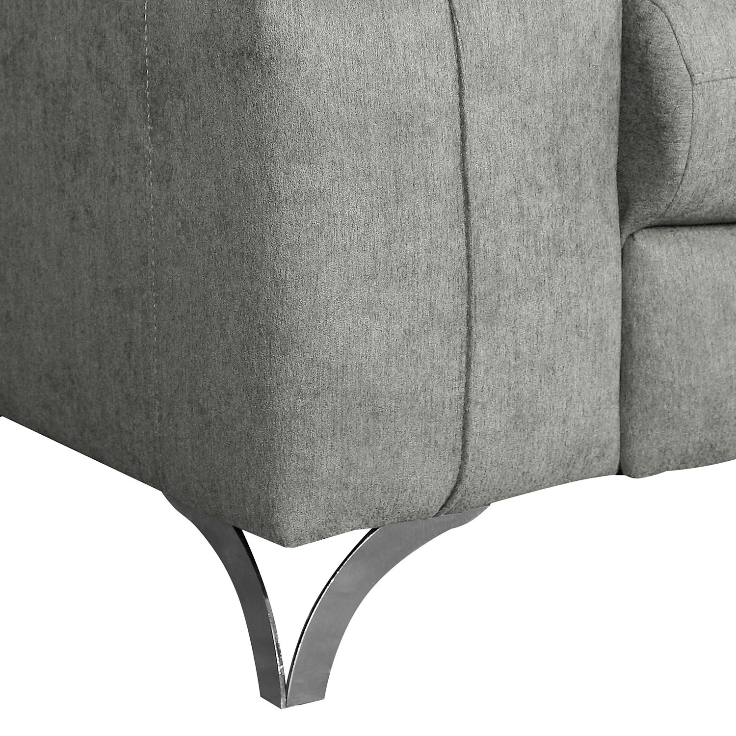 Loftscape Ecksofa Astoria - Webstoff - Grau - Ottomane davorstehend rechts 10 Loftscape Ecksofa Astoria - Webstoff - Grau - Ottomane davorstehend rechts – Bild 10