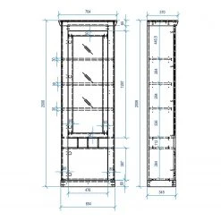 Ridgevalley Standvitrine Lewk - Pinie Weiß Dekor / Pinie Dekor -Wohnzimmermöbel boutique en ligne 1000136094 181219 14224100115 GALLERYIMAGES P000000001000136094