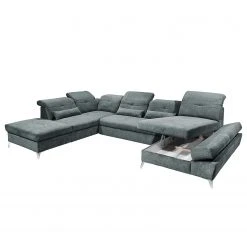 Fredriks Wohnlandschaft Easton - Microfaser - Microfaser Ranu: Anthrazit - Longchair davorstehend rechts / Ottomane links -Wohnzimmermöbel boutique en ligne 1000136743 181026 16490023 GALLERYIMAGES P000000001000136743