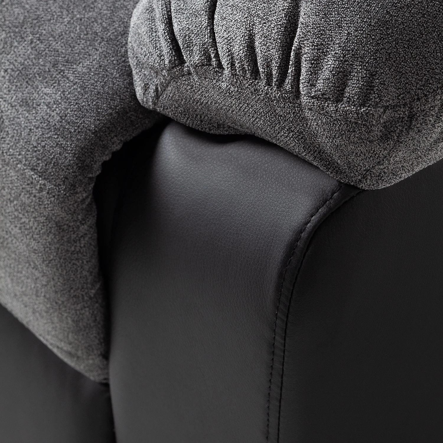 Loftscape Relaxsofa Warmun (3-Sitzer) - Kunstleder / Microfaser - Schwarz / Grau 20 Loftscape Relaxsofa Warmun (3-Sitzer) - Kunstleder / Microfaser - Schwarz / Grau – Bild 20