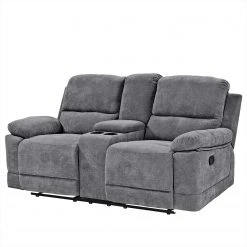 Loftscape Relaxsofa Lixia (2-Sitzer) - Microfaser - Grau