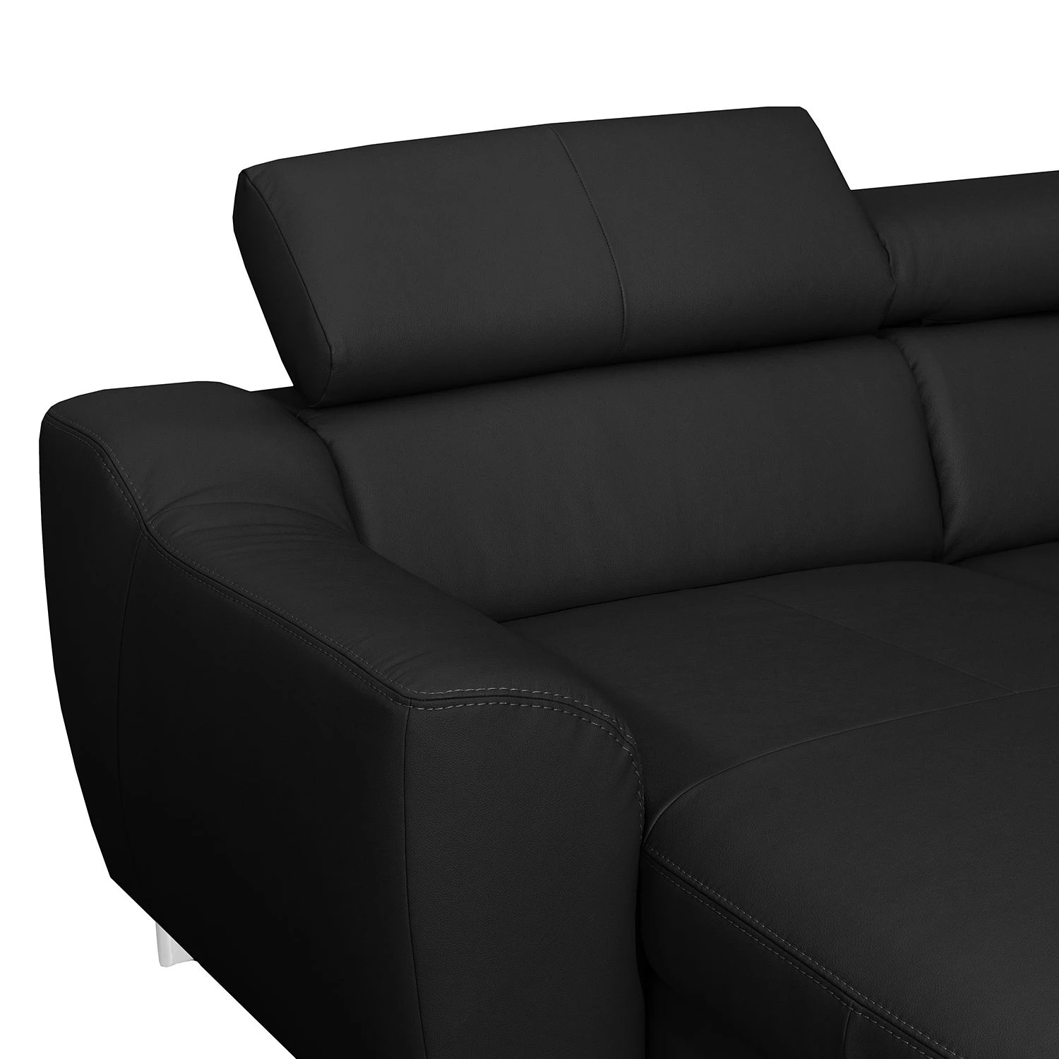 Loftscape Wohnlandschaft Burnside I - Echtleder / Kunstleder - Schwarz - Longchair davorstehend links / Ottomane rechts - Mit Schlaffunktion 6 Loftscape Wohnlandschaft Burnside I - Echtleder / Kunstleder - Schwarz - Longchair davorstehend links / Ottomane rechts - Mit Schlaffunktion – Bild 6