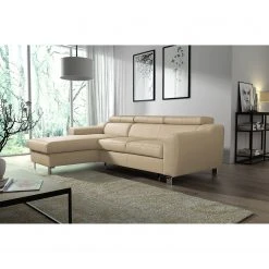 Loftscape Ecksofa Burnside I - Echtleder / Kunstleder - Warmes Beige - Longchair davorstehend links - Mit Schlaffunktion 13 Loftscape Ecksofa Burnside I - Echtleder / Kunstleder - Warmes Beige - Longchair davorstehend links - Mit Schlaffunktion -Wohnzimmermöbel boutique en ligne 1000142126 181106 152845257 MOOD GALLERYIMAGES P000000001000142126 mood