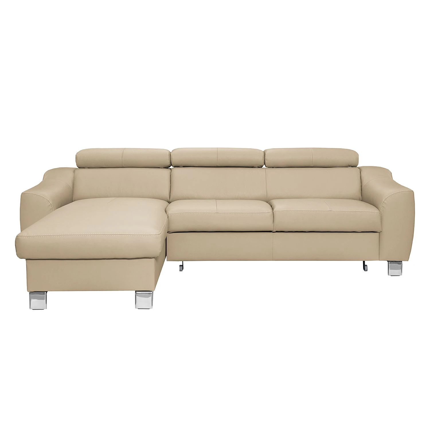 Loftscape Ecksofa Burnside I - Echtleder / Kunstleder - Warmes Beige - Longchair davorstehend links - Mit Schlaffunktion 4 Loftscape Ecksofa Burnside I - Echtleder / Kunstleder - Warmes Beige - Longchair davorstehend links - Mit Schlaffunktion – Bild 4