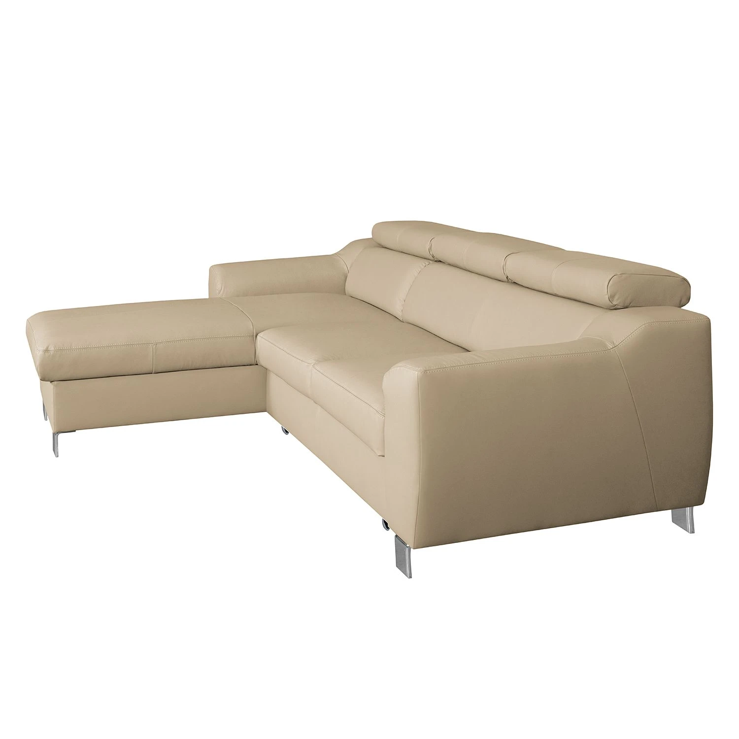 Loftscape Ecksofa Burnside I - Echtleder / Kunstleder - Warmes Beige - Longchair davorstehend links - Mit Schlaffunktion 5 Loftscape Ecksofa Burnside I - Echtleder / Kunstleder - Warmes Beige - Longchair davorstehend links - Mit Schlaffunktion – Bild 5