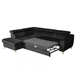 Loftscape Ecksofa Burnside III - Microfaser - Schwarz - Ottomane davorstehend links - Mit Schlaffunktion -Wohnzimmermöbel boutique en ligne 1000142165 181106 152934585 GALLERYIMAGES P000000001000142165