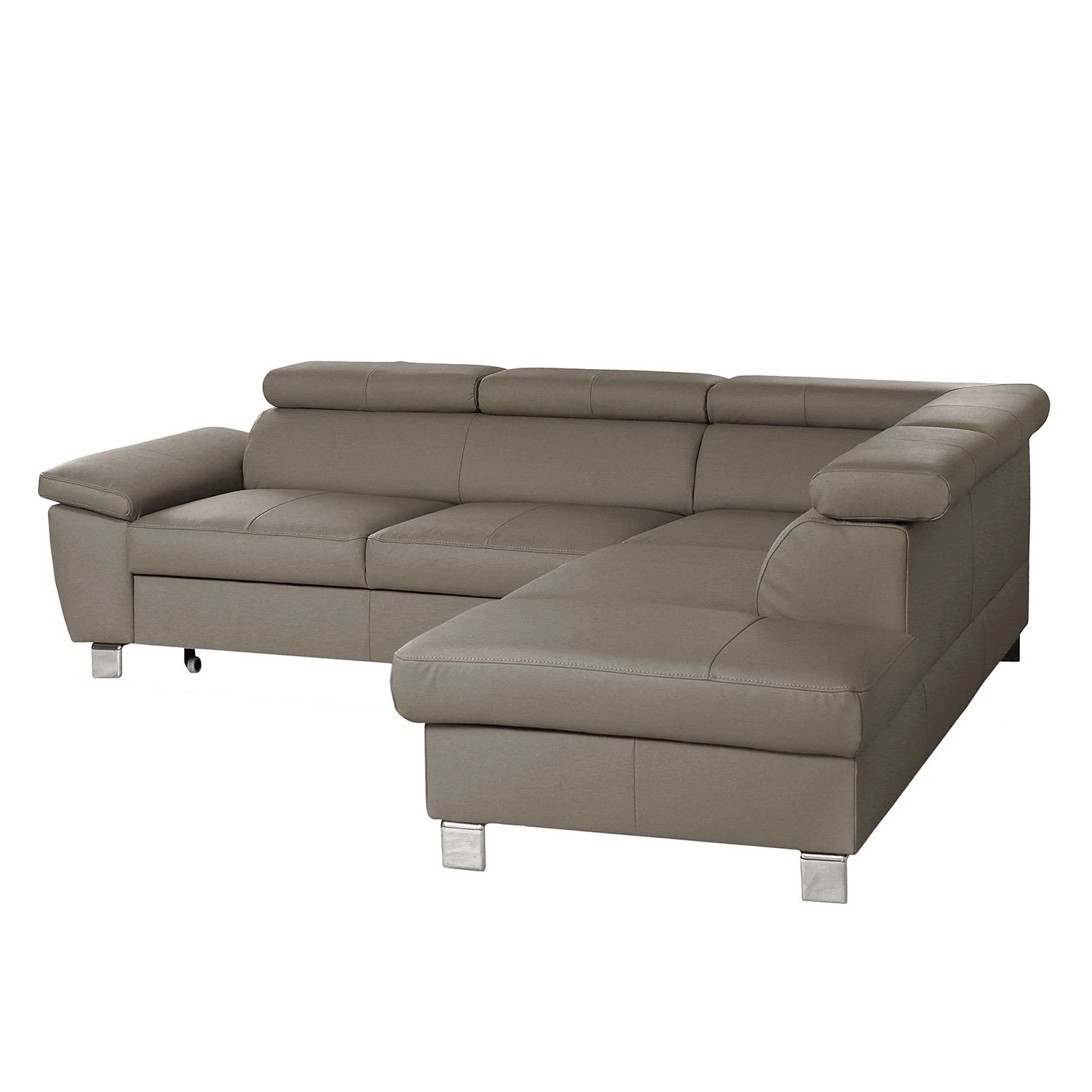 Loftscape Ecksofa Waal I - Echtleder / Kunstleder - Taupe - Ottomane davorstehend rechts - Mit Schlaffunktion 5 Loftscape Ecksofa Waal I - Echtleder / Kunstleder - Taupe - Ottomane davorstehend rechts - Mit Schlaffunktion – Bild 5