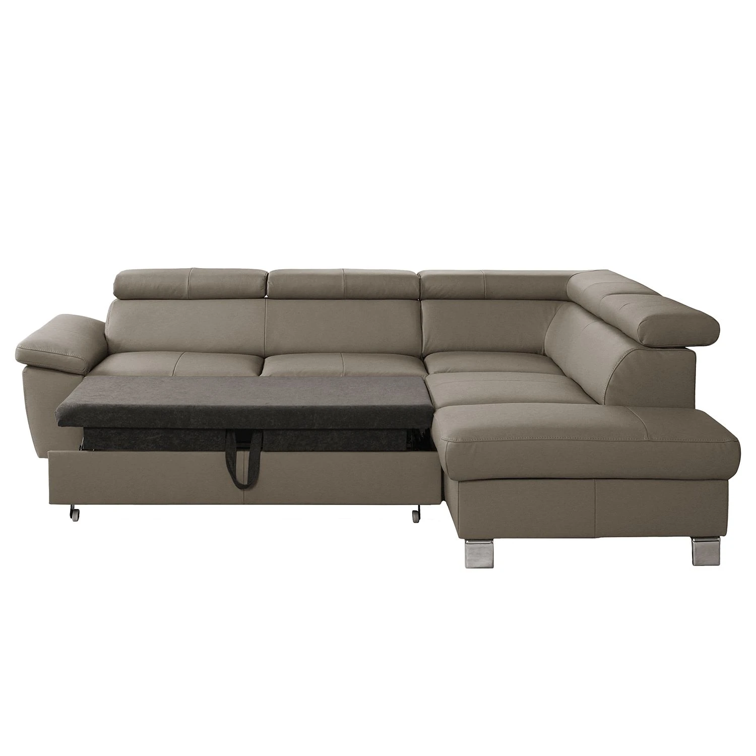 Loftscape Ecksofa Waal I - Echtleder / Kunstleder - Taupe - Ottomane davorstehend rechts - Mit Schlaffunktion 6 Loftscape Ecksofa Waal I - Echtleder / Kunstleder - Taupe - Ottomane davorstehend rechts - Mit Schlaffunktion – Bild 6