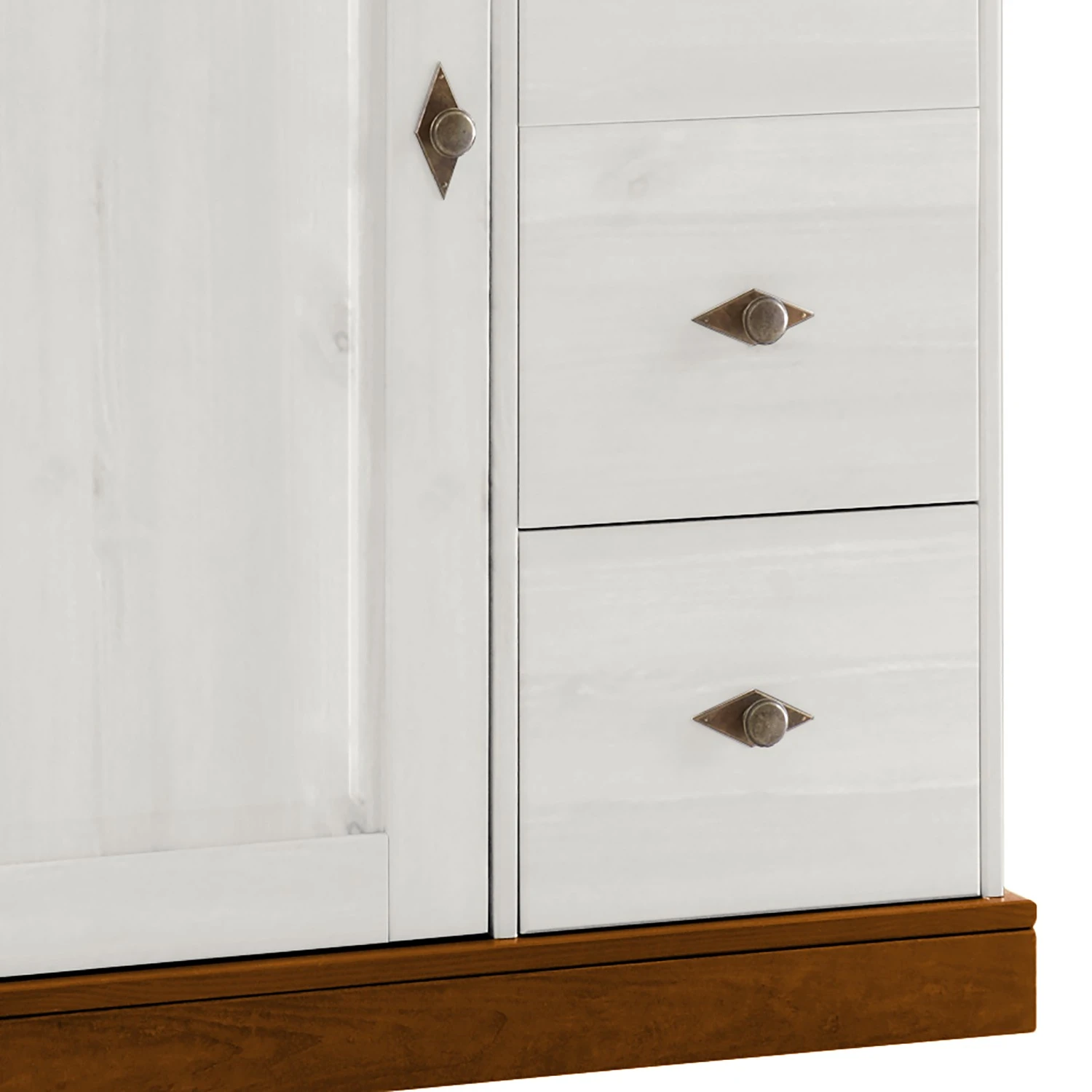 Maison Belfort Kommode Bergen - Kiefer massiv - Kiefer Weiß / Kiefer Bernstein 5 Maison Belfort Kommode Bergen - Kiefer massiv - Kiefer Weiß / Kiefer Bernstein – Bild 5