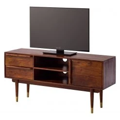 Ars manufacti TV-Lowboard Baxley - Akazie massiv / Metall - Akazie / Gold