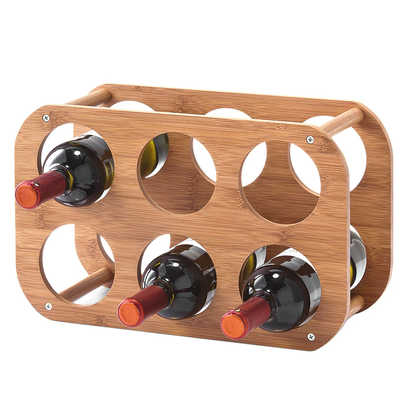 Zeller Weinregal Pinamar I - Bambus massiv 1 Zeller Weinregal Pinamar I - Bambus massiv