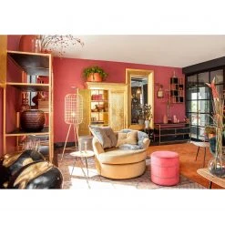 Jack & Alice Wandregal Harbin V - Akazie massiv - Akazie Schwarz / Gold - Breite: 45 cm -Wohnzimmermöbel boutique en ligne 1000150362 190115 12100200021 GALLERYIMAGES P000000001000150362