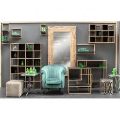 Red Living Wandregal Mello II - Akazie massiv - Akazie Natur / Schwarz -Wohnzimmermöbel boutique en ligne 1000150366 181212 12361900062 GALLERYIMAGES P000000001000150366