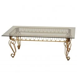 Ridgevalley Couchtisch Moeda - Antik goldfarben