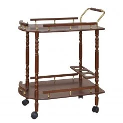 Ridgevalley Servierwagen Pedrita - Gummibaum teilmassiv - Nussbaum