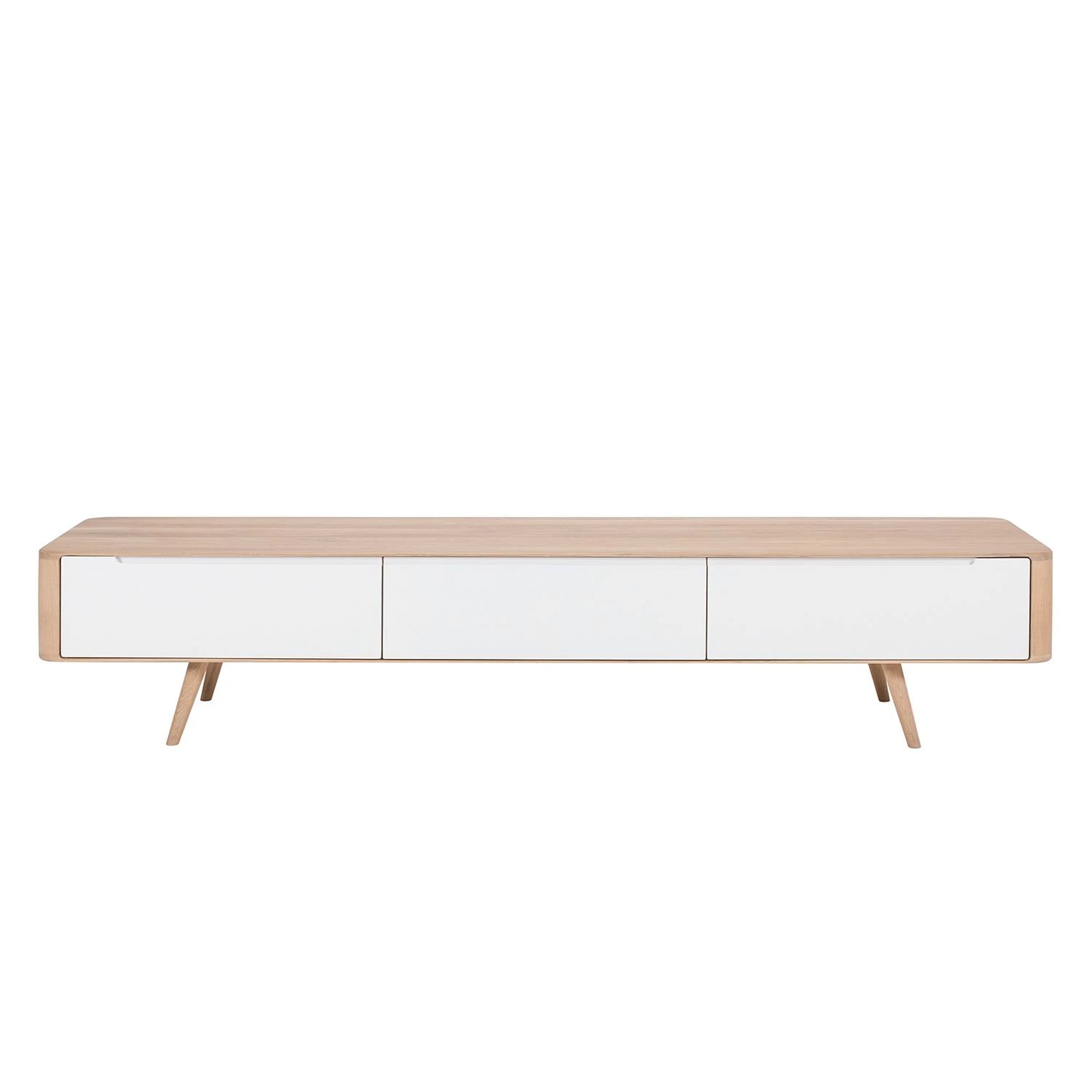 Studio Copenhagen TV-Lowboard Loca V - Wildeiche teilmassiv - Wildeiche hell geölt - Breite: 225 cm - Tiefe: 42 cm 2 Studio Copenhagen TV-Lowboard Loca V - Wildeiche teilmassiv - Wildeiche hell geölt - Breite: 225 cm - Tiefe: 42 cm – Bild 2